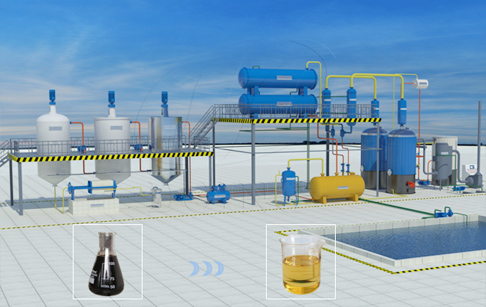 The video of making diesel from used motor oil