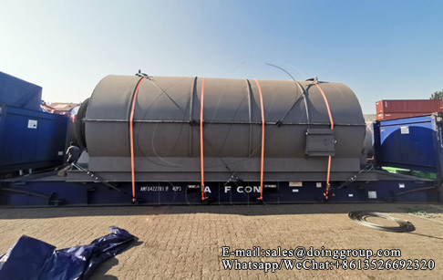 DOING's new generation 10T tire pyrolysis process plant will be shipped to Accra...