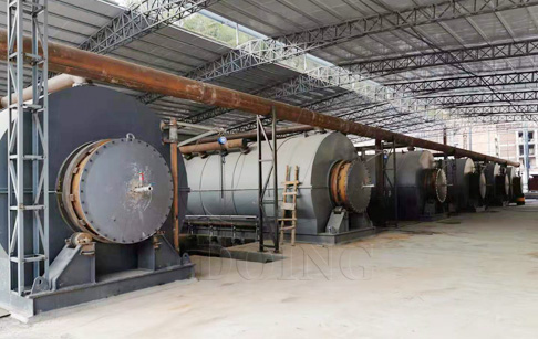 6 sets 12 TPD waste tyre to oil pyrolysis plant are being installed in Fujian, C...