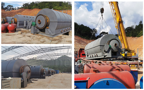 Six sets 12TPD tire pyrolysis process plant project in China