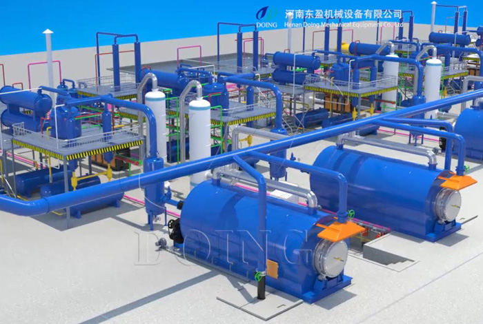 waste tyre to fuel oil plant