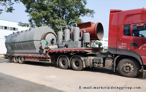 Two sets 12T recycling waste tyre to oil plant delivered to Belgian
