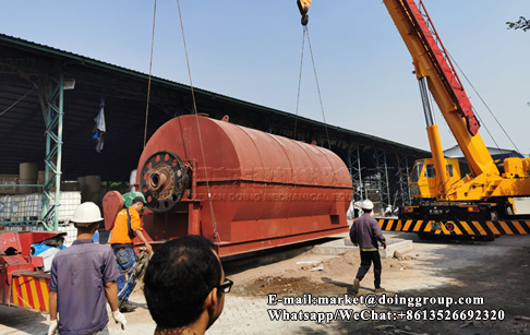 12T/D waste plastic pyrolysis plant installed in Indonesia