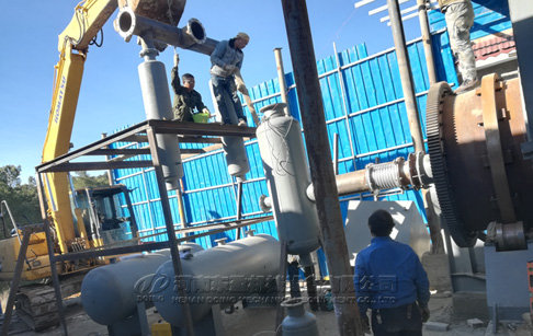 Congratulation of 12T Waste Tyre Recycling Pyrolysis Plant Assembled in Guinea