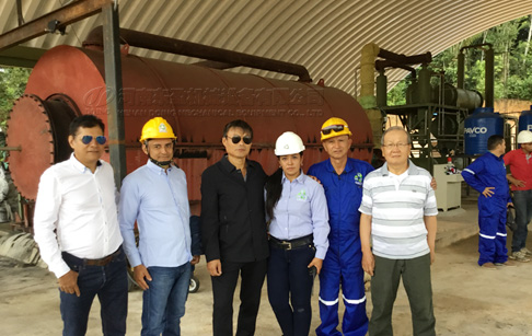 10T waste plastic and tire pyrolysis plant project in Colombia