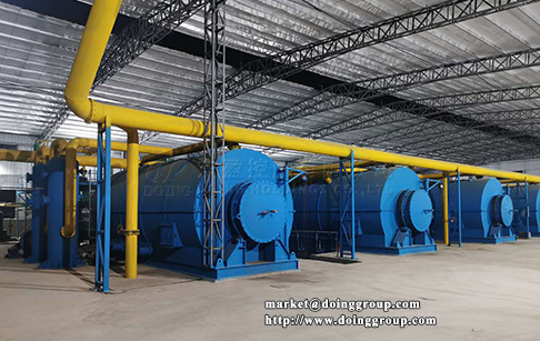 6 sets 12T tire pyrolysis process plant were debugged in China