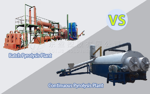 What is the common points and differences between batch and continuous waste tire pyrolysis plant?