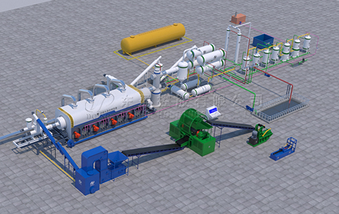 Newest Continuous Waste Tyre Pyrolysis Plant