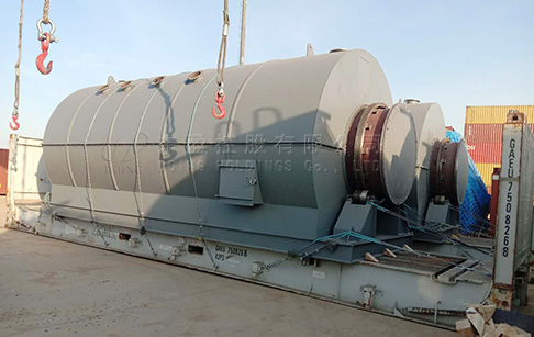 Two sets 12T waste tire pyrolysis oil plant were delivered to Mexico