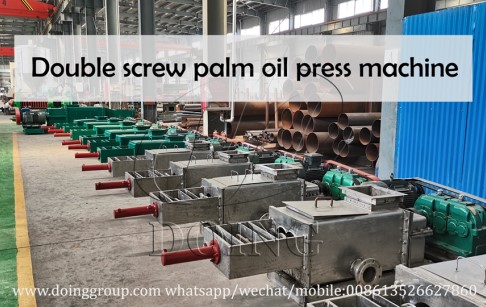 Double screw palm oil pressing machine, oil palm expeller machine