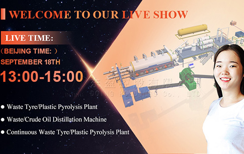 Waste tire/plastic pyrolysis plant manufacturing workshop live show