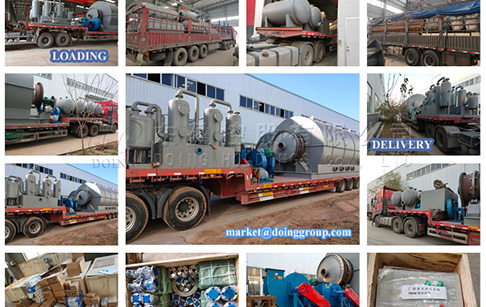 12 sets 12T tyre pyrolysis plant were delivered to Guangxi, China