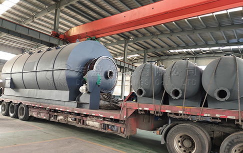 12T waste plastic pyrolysis plant was delivered to India