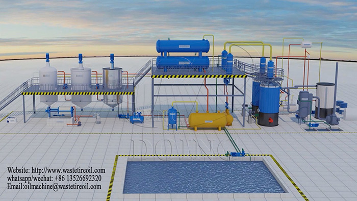 How does the waste oil distillation machine work?