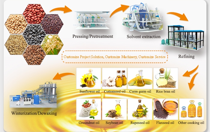 Corn germ oil processing machine