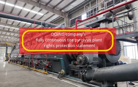 DOING company's fully continuous tire pyrolysis plant rights protection statemen...