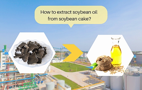 What is the process of extracting soybean oil by solvent extraction method?