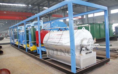 China Taiwanese customer bought a 500kg waste plastic to fuel oil pyrolysis plan...