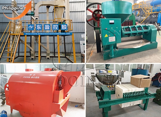 Philippine customer ordered palm kernel cracking and separating system and palm kernel pressing equipment from Henan Glory Company again