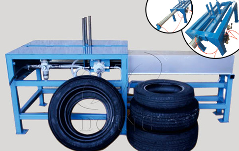 Tire doubling and tripling machine for packing and unpacking tires running video