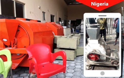 Small palm kernel cracking and separating machine ordered by Nigerian customer has been successfully delivered