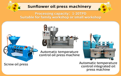 Sunflower oil press machinery