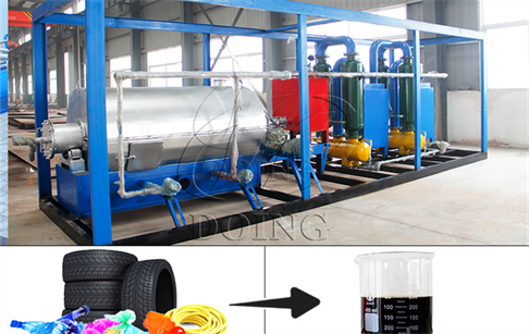 100kg/d skid-mounted waste plastic pyrolysis plant in the Philippines