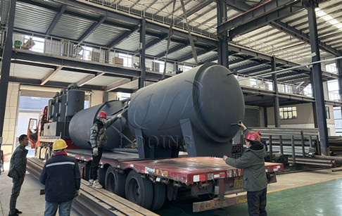 DOING 50tons/day full continuous waste tire pyrolysis machine was delivered to S...