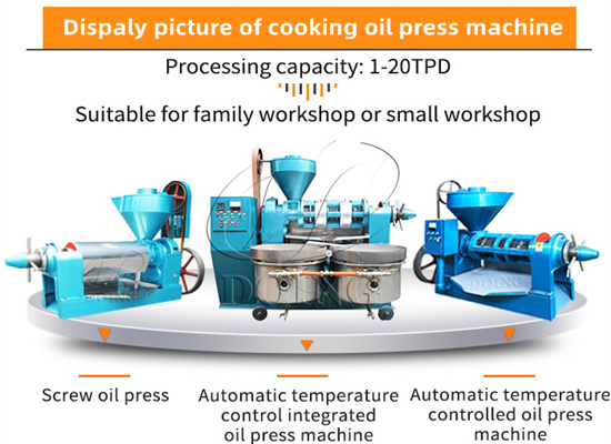 How many options for cooking oil processing machine?