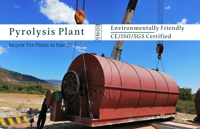 Batch type oil sludge treatment pyrolysis plant