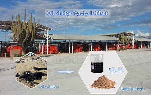 Oil sludge treatment pyrolysis plant for sale