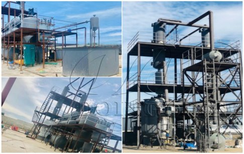 14TPD pyrolysis oil to diesel distillation plant installed in Ghana