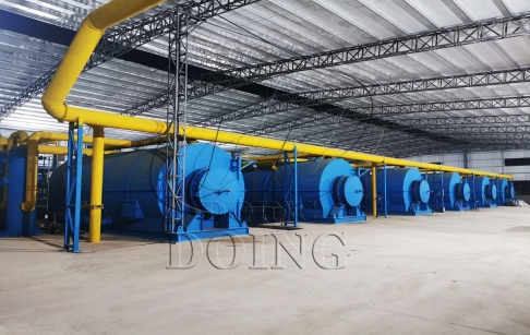 Batch Waste Tire Pyrolysis Plant