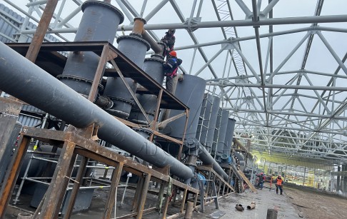 50TPD fully continuous rubber tire pyrolysis plant project in Russia