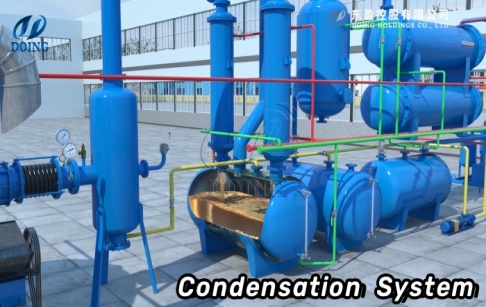 A Thai customer purchased a set of cooling system of pyrolysis machine