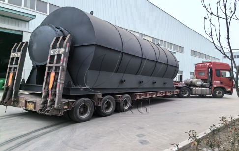 A set of 15TPD waste tyre recycling pyrolysis plant was shipped to Brazil