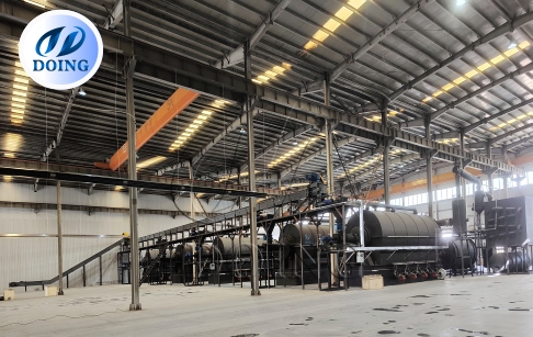 75TPD semi-continuous waste plastic pyrolysis machines installed in China