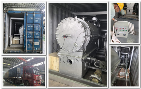 A set of DY-0.1TPD plastic to oil pyrolysis plant was delivered to the Czech Rep...