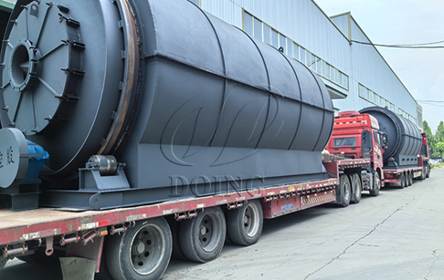 2 sets of waste tire pyrolysis machines and 1 set of waste oil distillation mach...