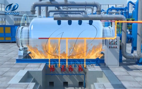 What temperature is required for pyrolysis with different feedstocks?