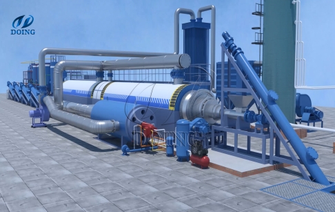 Chinese Client Ordered 50TPD Rubber Powder Pyrolysis Plant from DOING