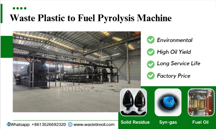 waste plastic pyrolysis machine