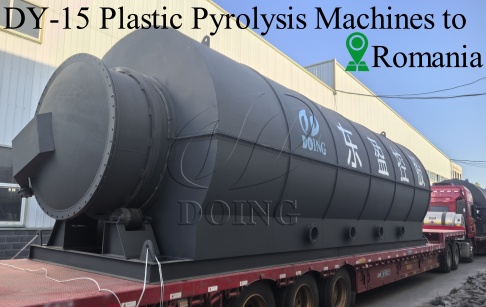 2 Sets of 15 Ton Waste Plastic Recycling Pyrolysis Machines shipped to Romania