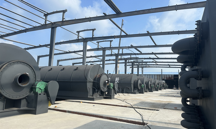 Waste plastic films recycling pyrolysis machine