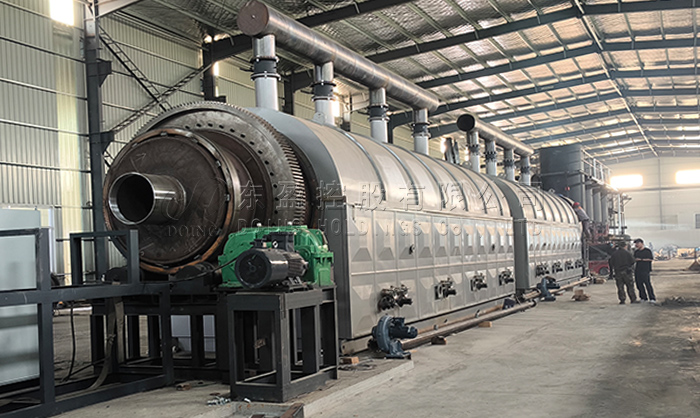 DOING continuous tire rubber powder pyrolysis plant in China