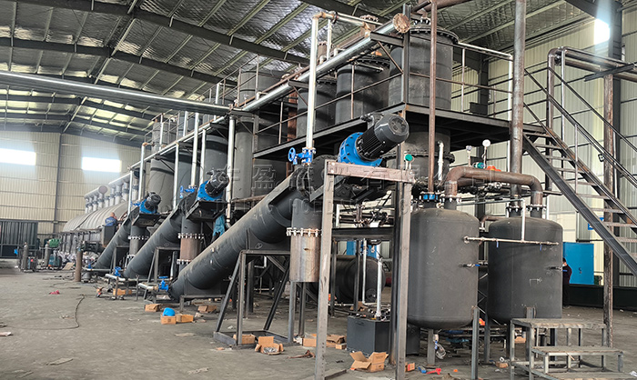 DOING continuous tire rubber powder pyrolysis plant in China