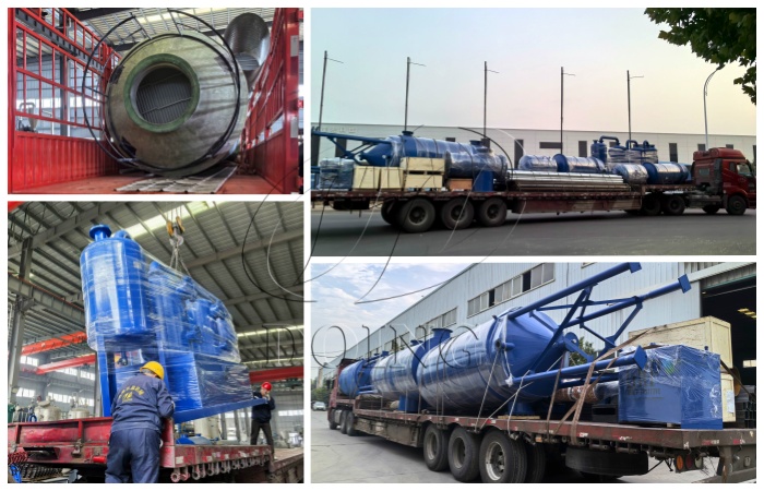 India 50Ton Fully continuous rubber pyrolysis machine equipment configuration