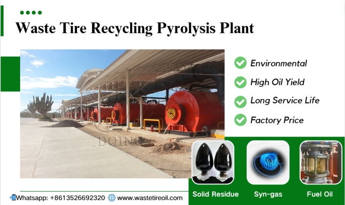 tyre to oil reycling pyrolysis plant