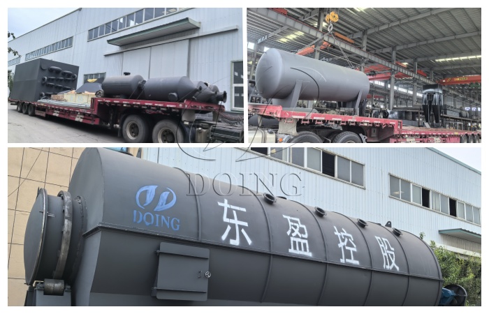 Shipment of waste tire pyrolysis equipment  Shipment of waste tire pyrolysis equipment