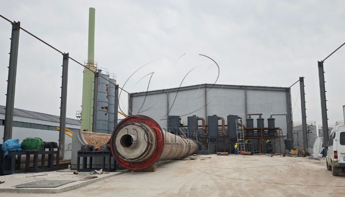 DOING continuous oily sludge pyrolysis production line installation site DOING continuous oily sludge pyrolysis production line installation site